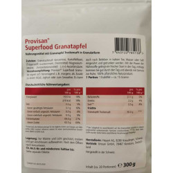 Inhaltsangaben zu Provisan Superfood Granatapfel